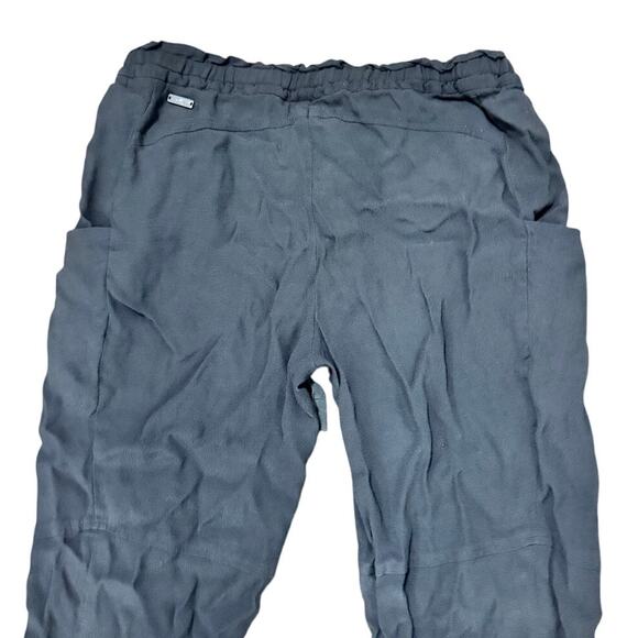 Aritzia Wilfred Gray Silk Blend Drawstring Pants Small Relaxed Tapered - Picture 7 of 8